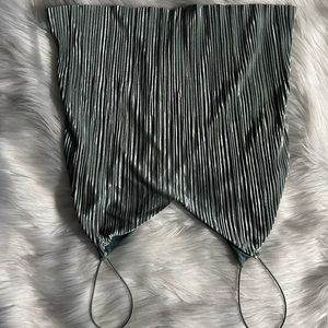 Silk pleated tank top